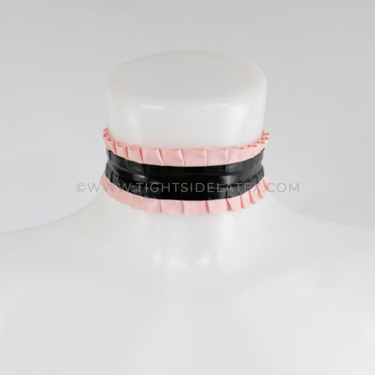 Latex Choker With Ruffle Detail