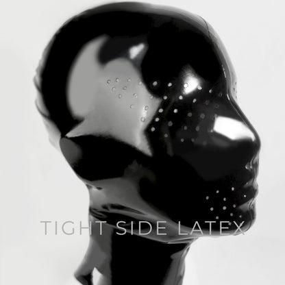 Latex Hood With Perforated Eyes and Mouth