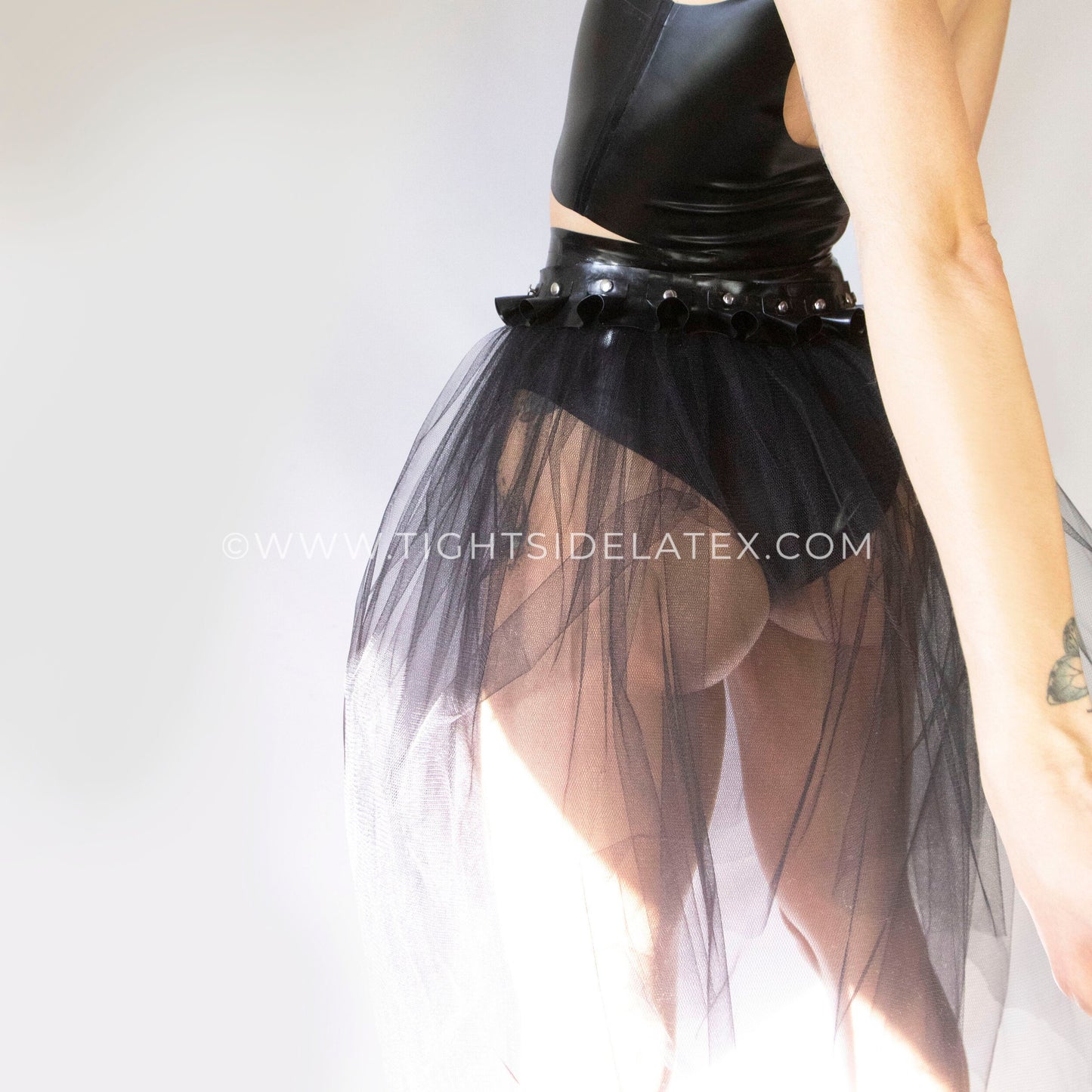 Latex And Net Skirt