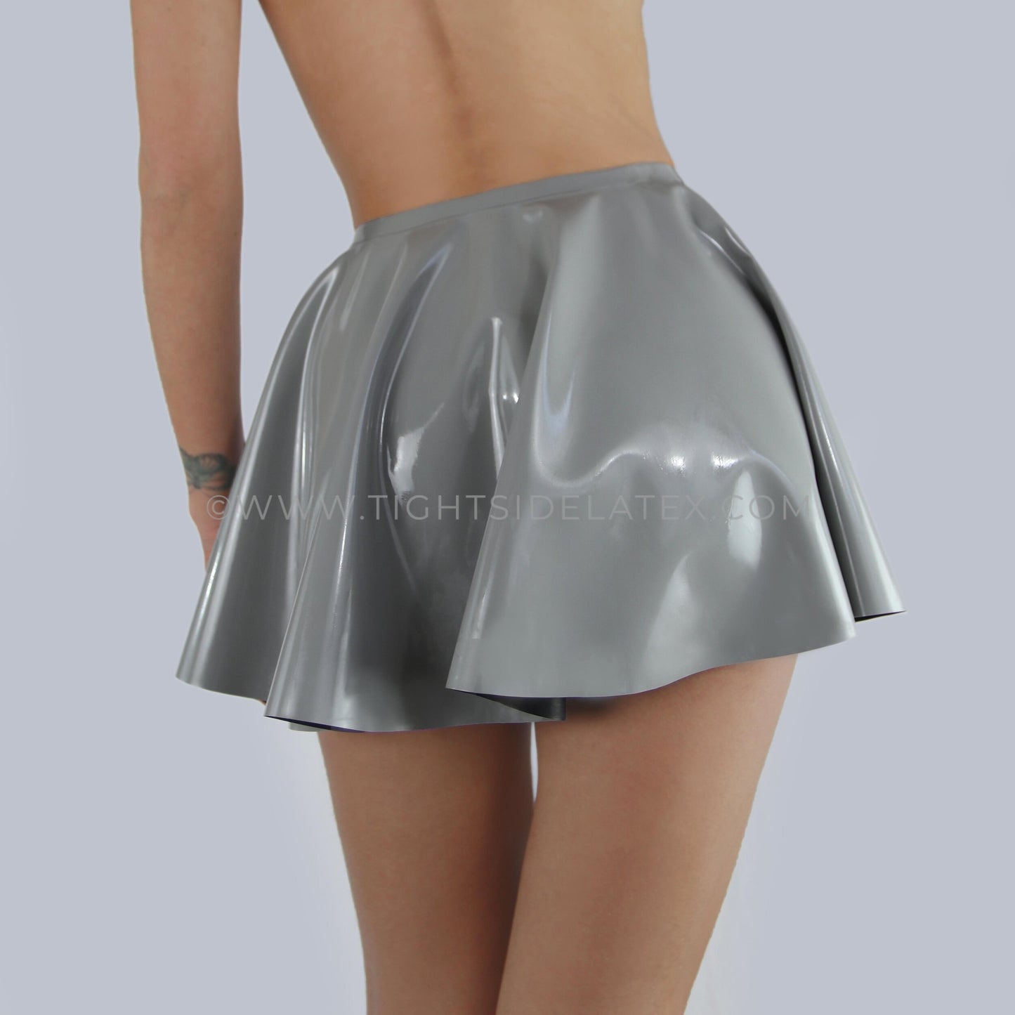 Latex Reversible Skater Skirt