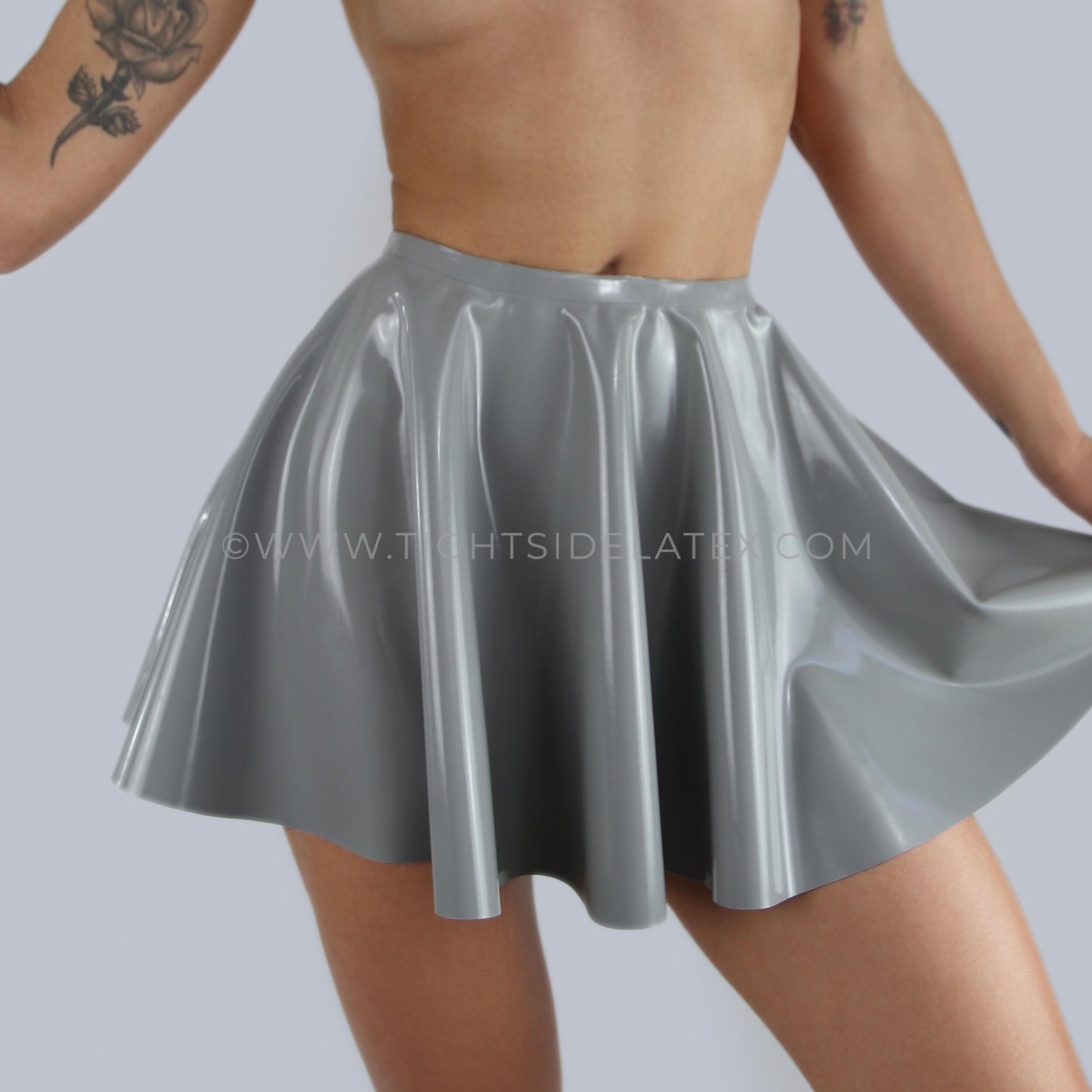 Latex Reversible Skater Skirt