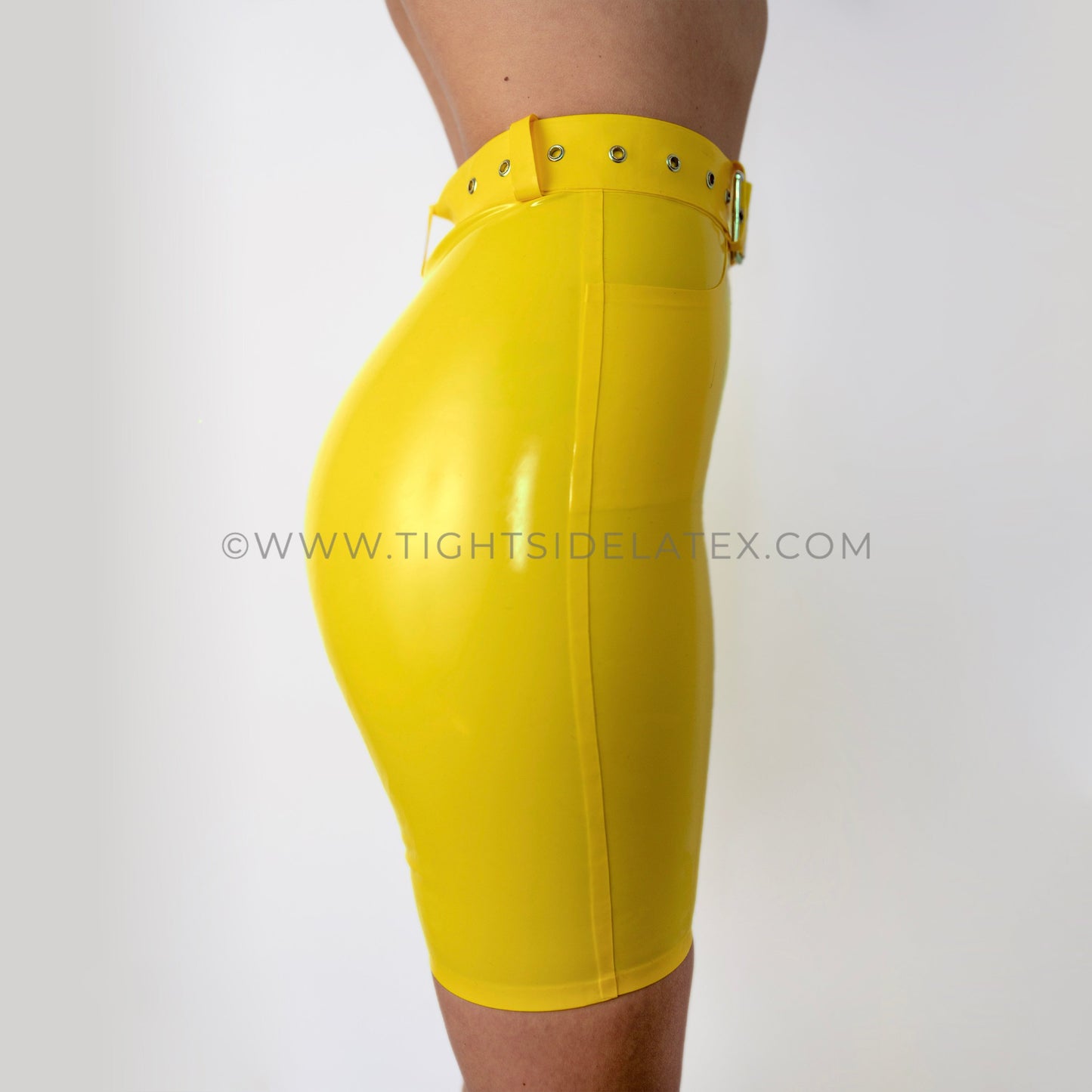 Latex Long Shorts With Belt