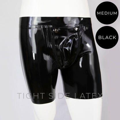 Latex Shorts With Removable Codpiece - SAMPLE SALE