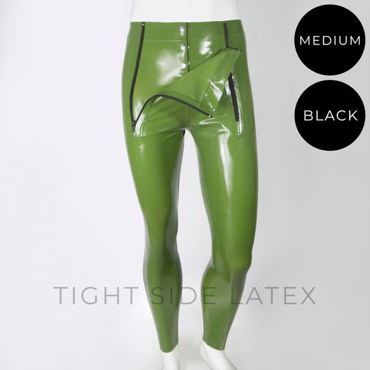 Latex Leggings With Double Zip Pouch - SAMPLE SALE