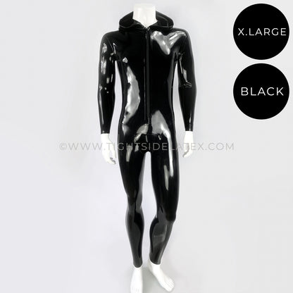 Mens Latex Catsuit With Hood - SAMPLE SALE