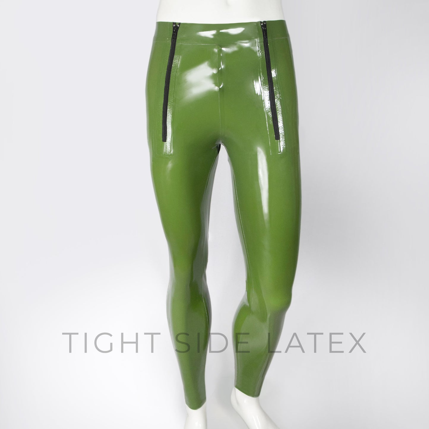 Latex Leggings With Double Zip Pouch - SAMPLE SALE