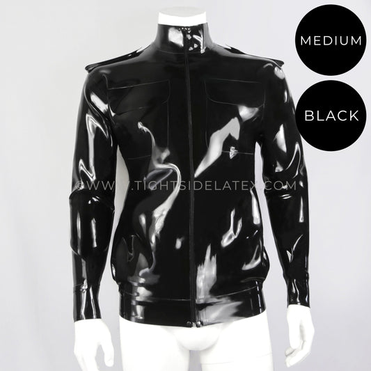 Mens Latex Military Jacket 0.8mm - SAMPLE SALE