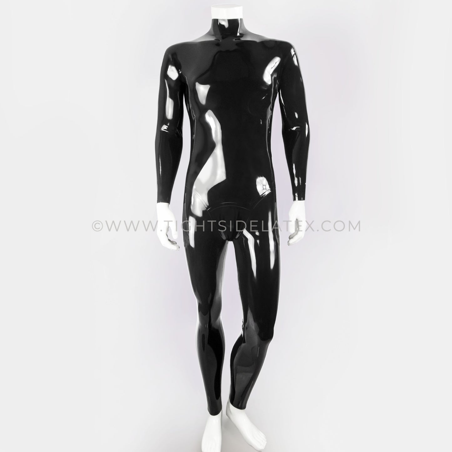 Mens Latex Catsuit With Push Up Effect