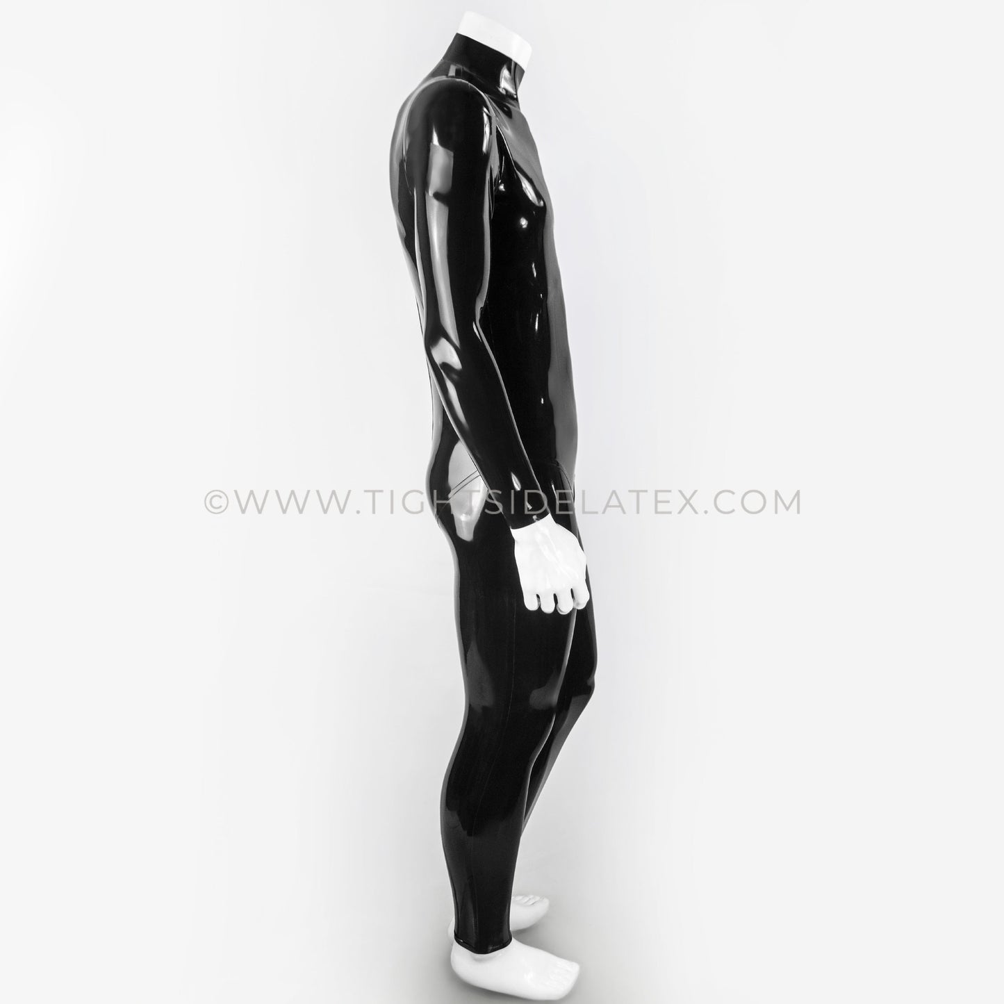 Mens Latex Catsuit With Push Up Effect