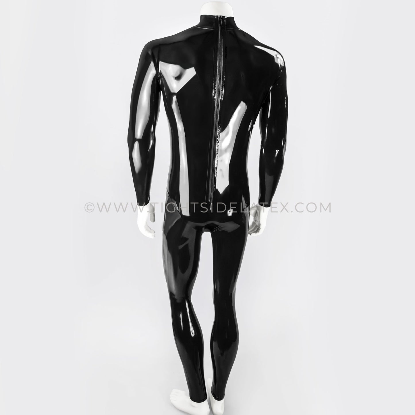 Mens Latex Catsuit With Push Up Effect