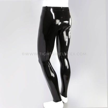 Mens Latex Buckle and Belt Leggings