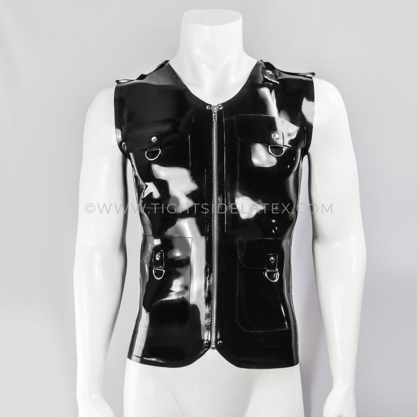 Mens Latex Military Vest