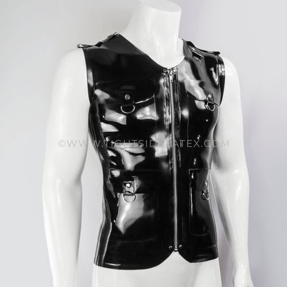 Mens Latex Military Vest