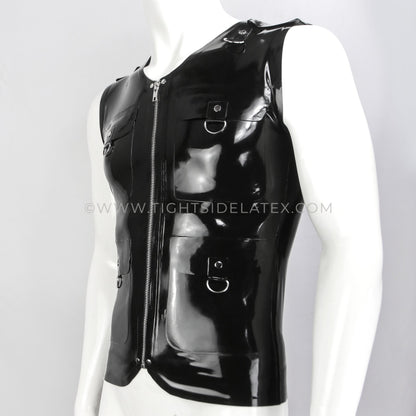 Mens Latex Military Vest