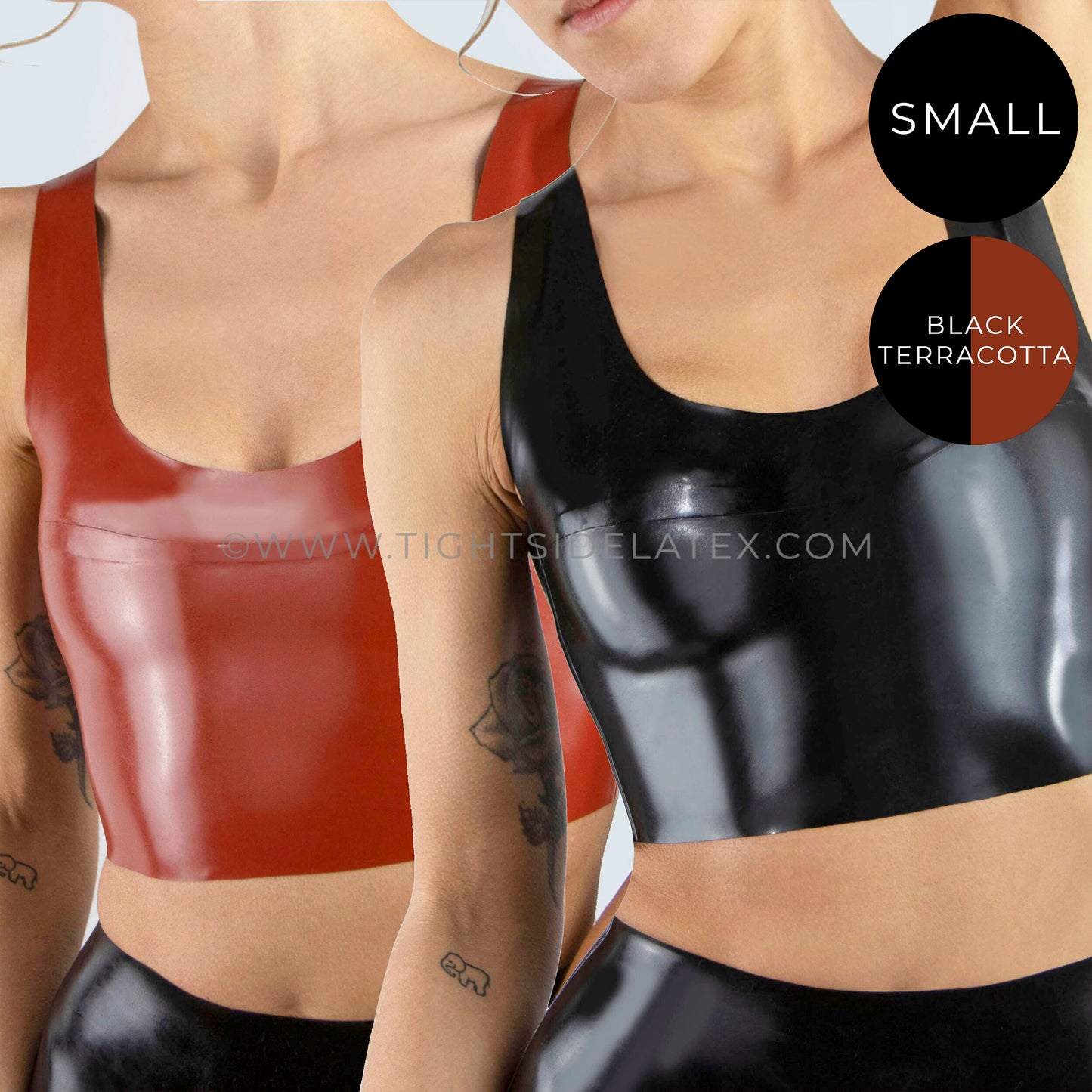 Latex Reversible Basic Crop Top - SAMPLE SALE