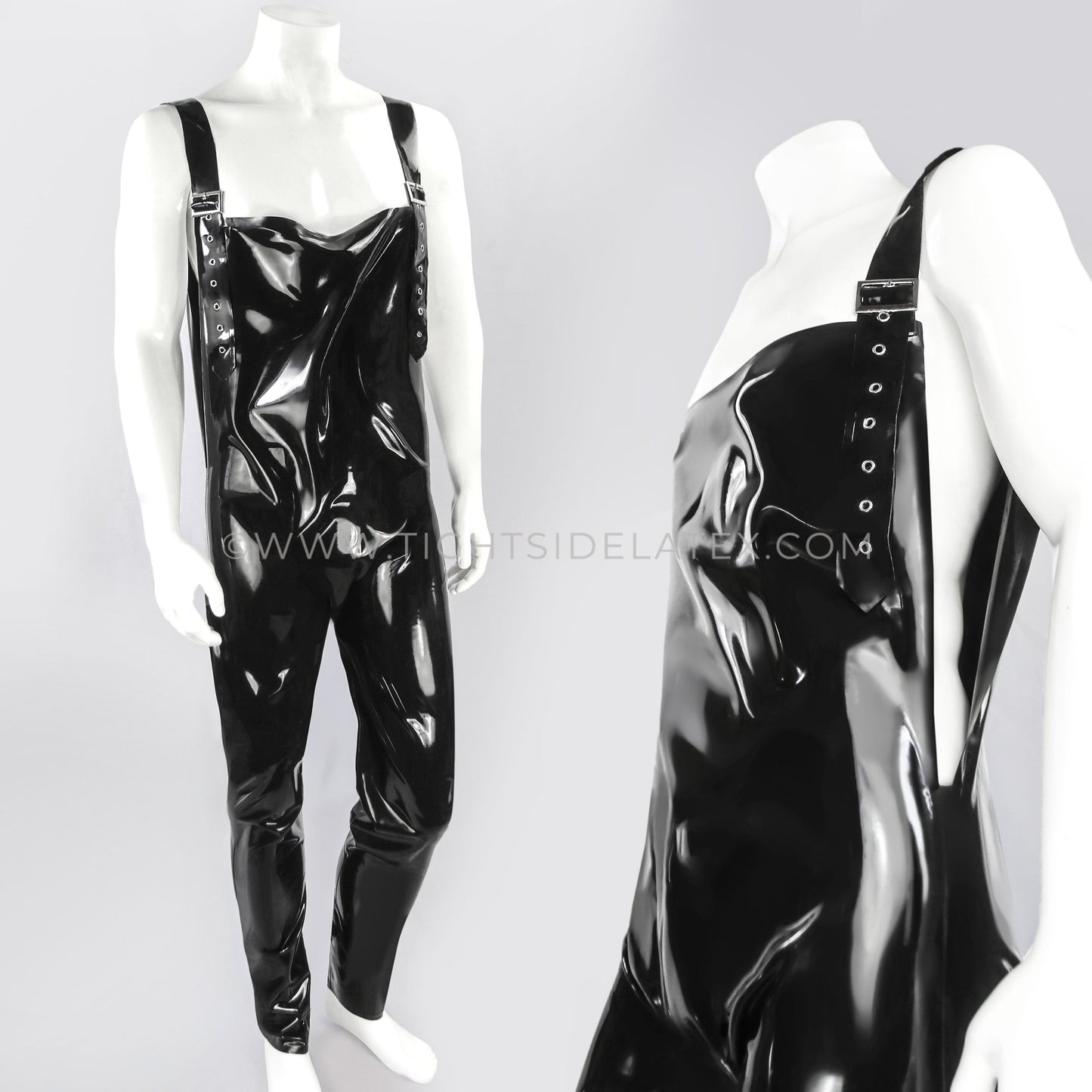 Mens Latex Dungarees