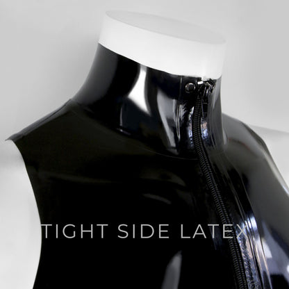 Latex Polo Neck Zip Bodysuit - SAMPLE SALE