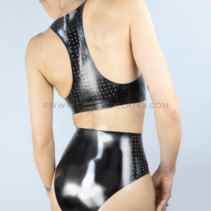 Latex Top With Perforated Back