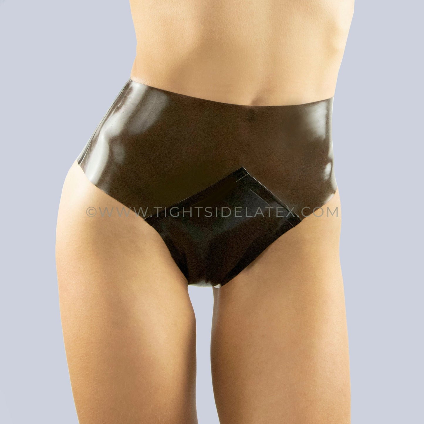 Latex Diamond High Waist Briefs