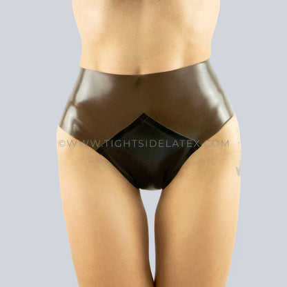 Latex Diamond High Waist Briefs