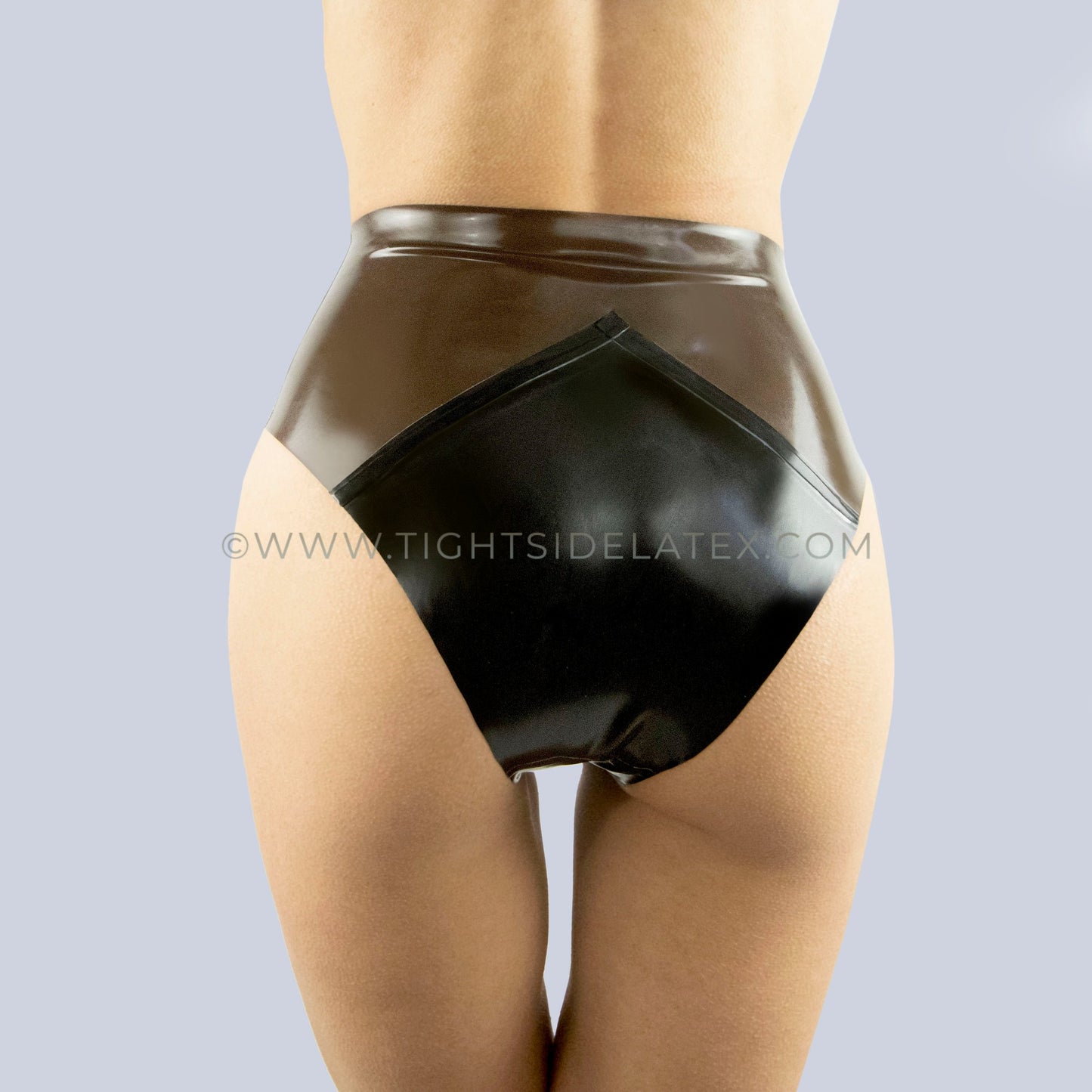 Latex Diamond High Waist Briefs