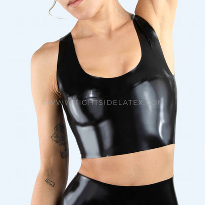 Latex Reversible Basic Crop Top - SAMPLE SALE