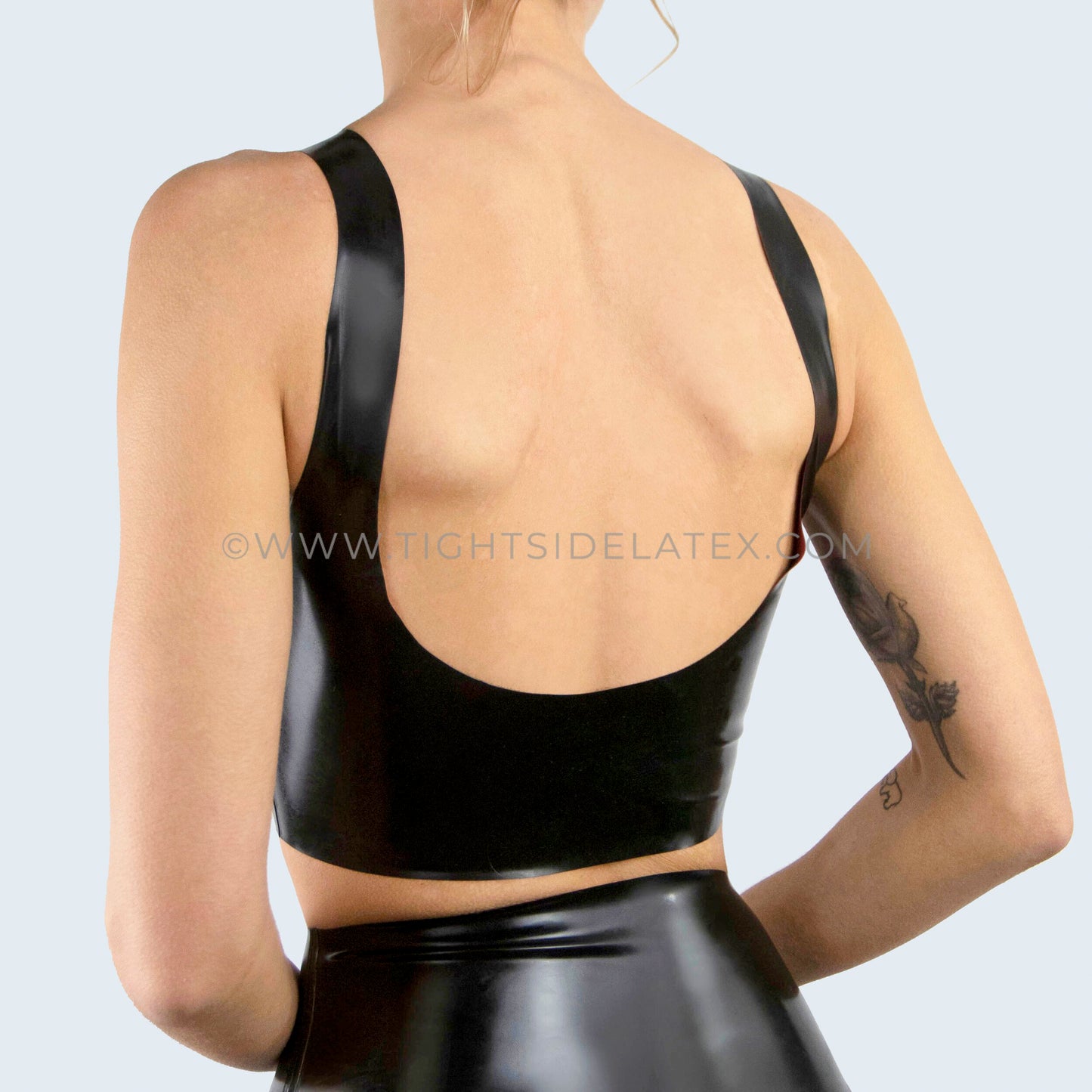 Latex Reversible Basic Crop Top