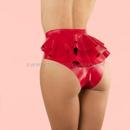 Latex Three Tier Peplum Belt With Press Studs - SAMPLE SALE