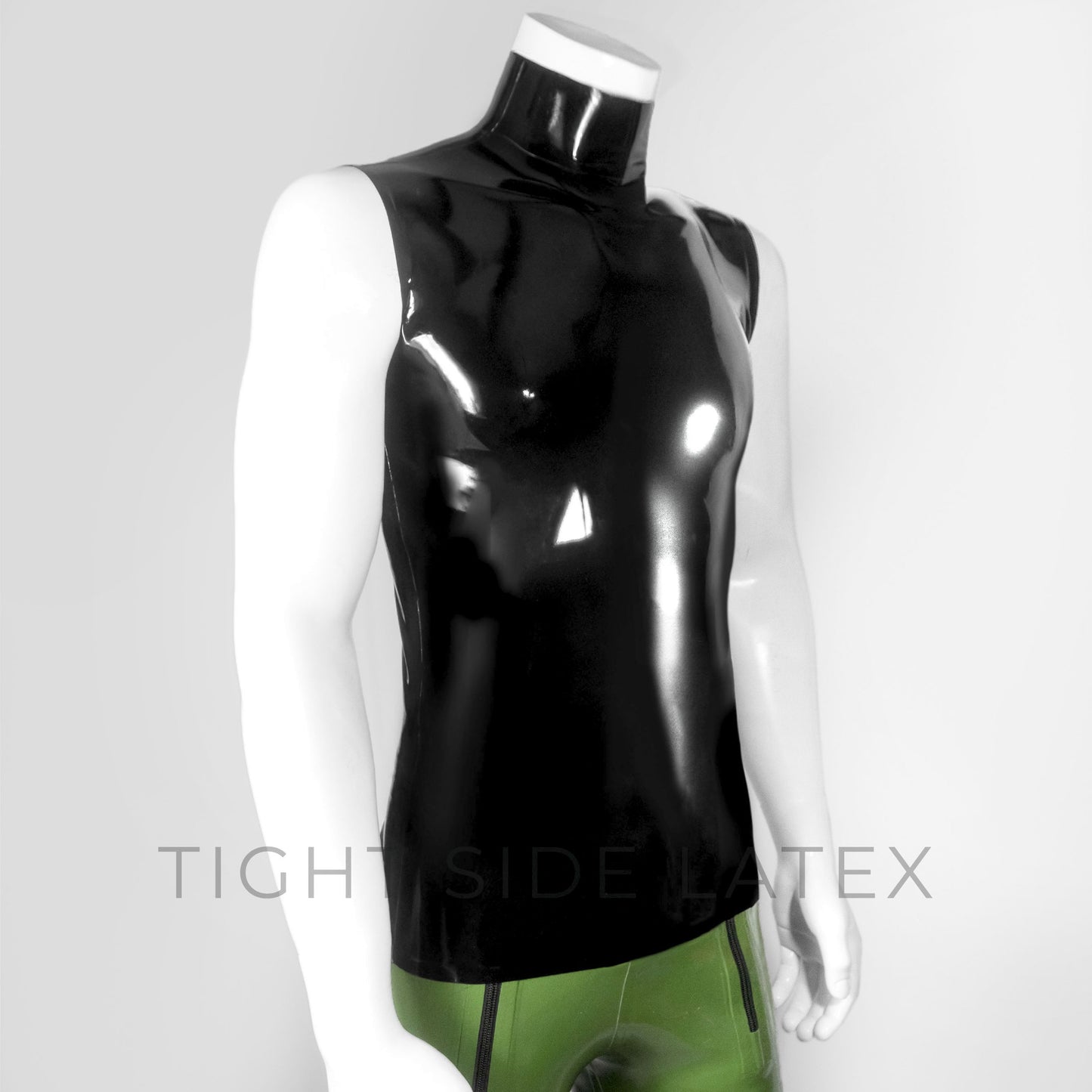 Latex Neck Entry Vest Top