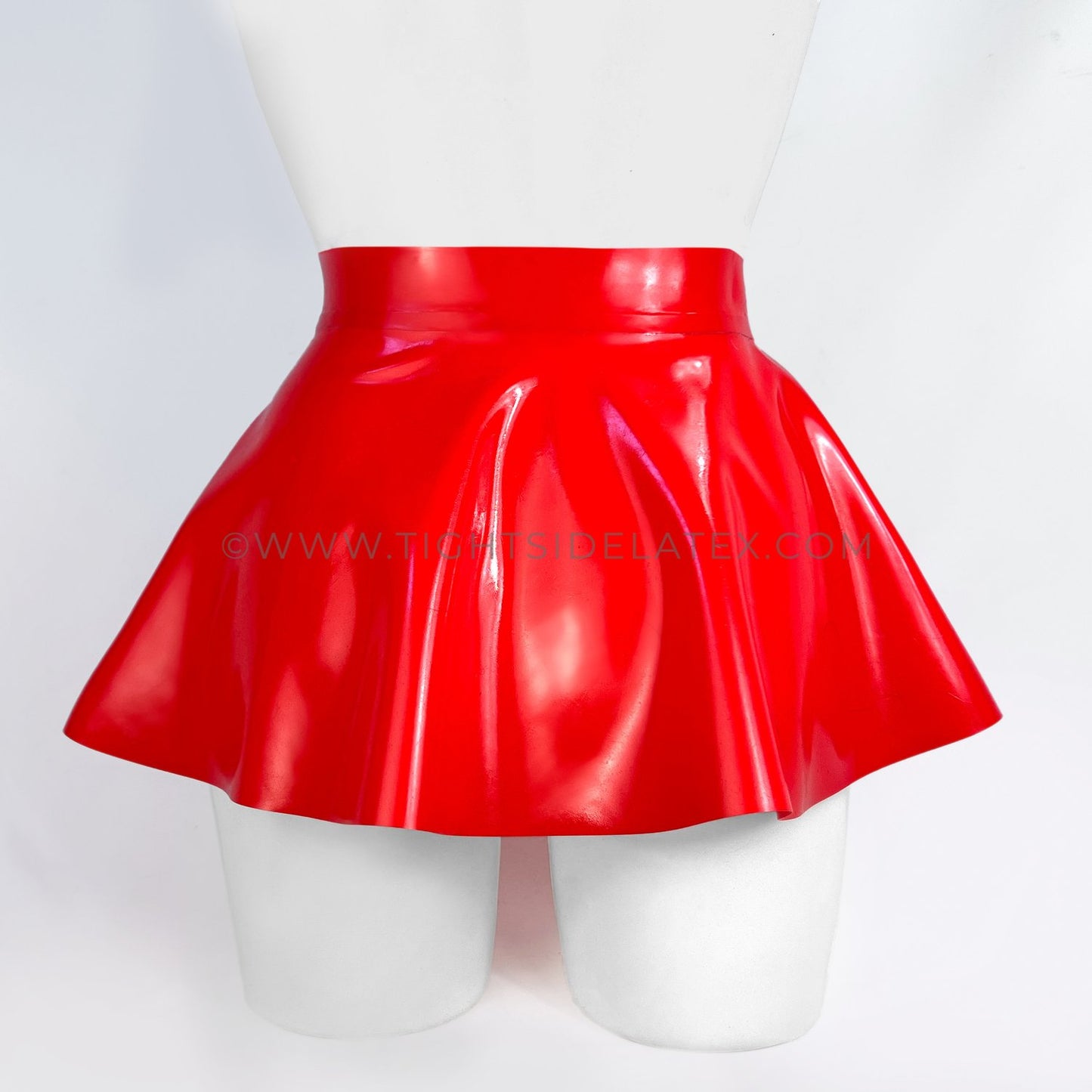 Latex Peplum Belt With Buckle