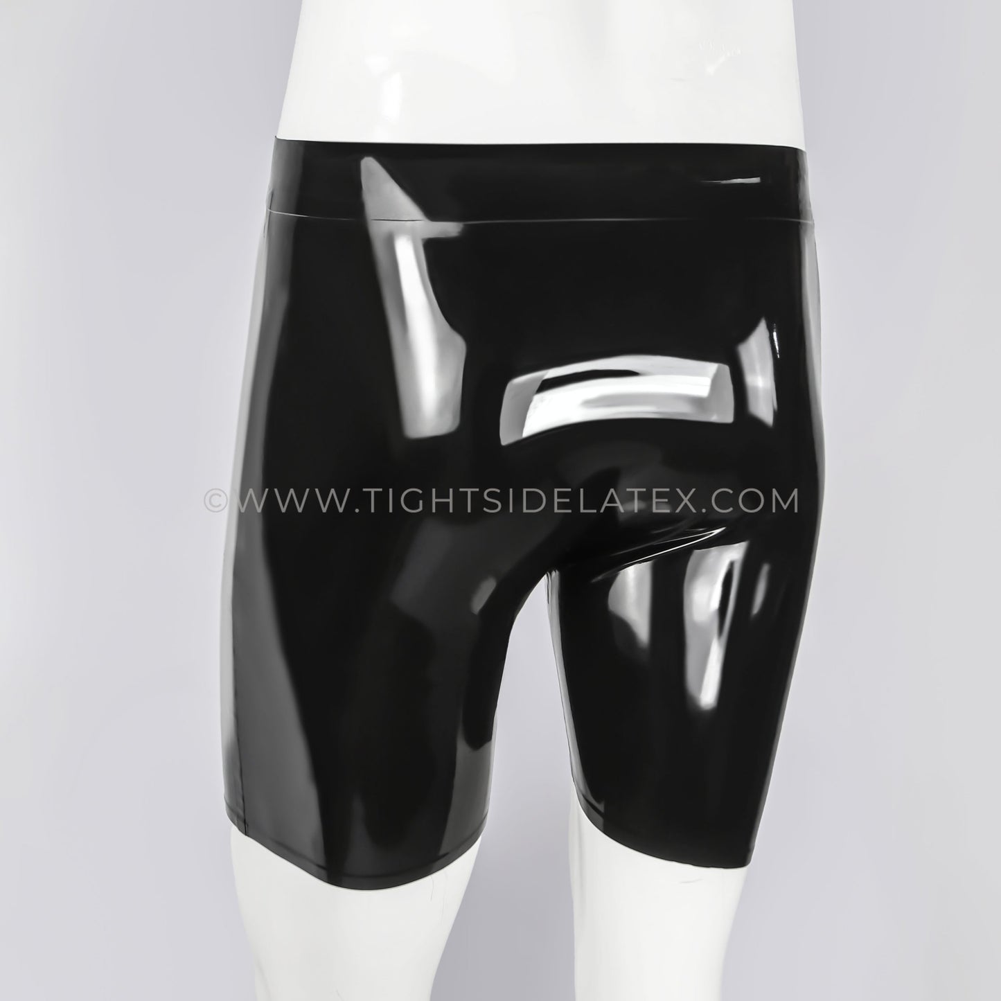 Mens Latex Shorts With Perforation