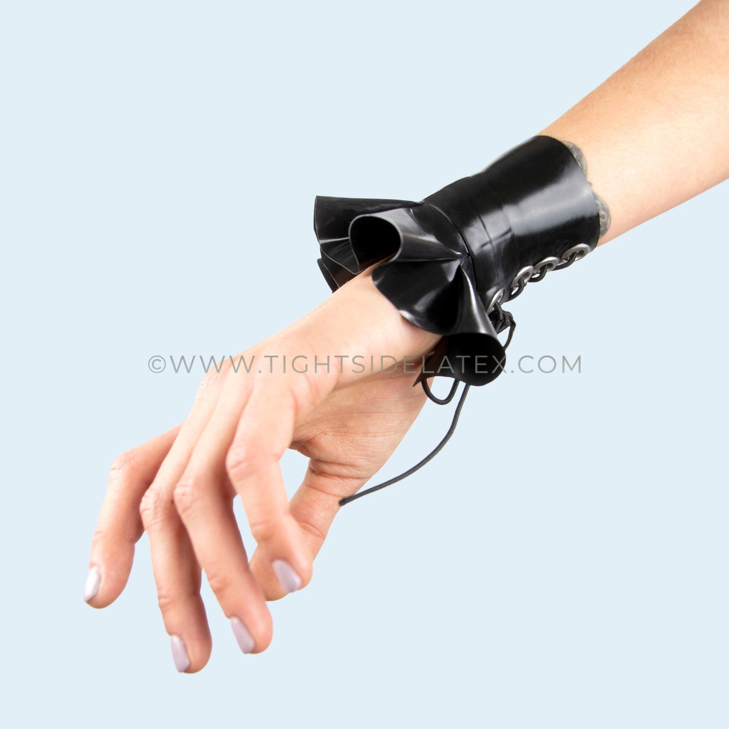 Latex Pleated Wrist Cuffs