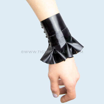 Latex Pleated Wrist Cuffs