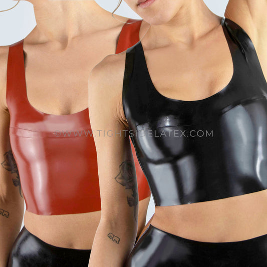 Latex Reversible Basic Crop Top